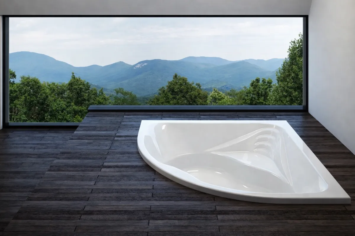 VICTORIA 140 x 140 VASCA DA BAGNO IDROMASSAGGIO ANGOLARE CON SEDUTA