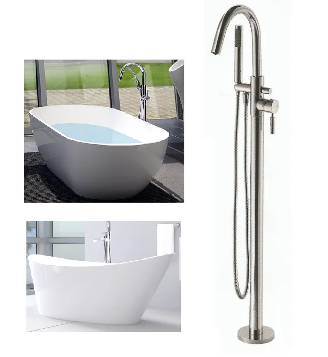 Gruppo miscelatore a colonna  per vasche da bagno a giorno
